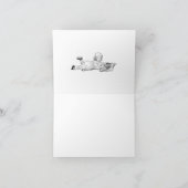 Girl Reading on Floor Dankeskarte (Innenseite)