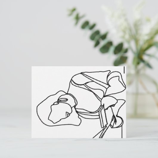 Girl Reading Postkarte (Stehend Vorderseite)