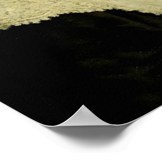 Girl Reading Vintag Art Poster (Ecke)