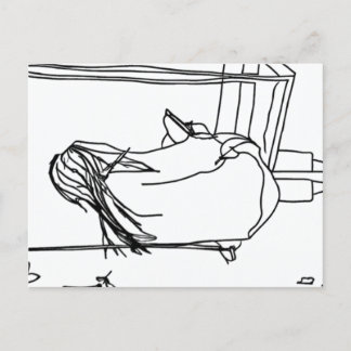 Girl Reading wir haben Swing Postkarte