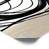 Girl Reads a Book - Line Art Poster (Ecke)