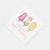 Girl Ready to Pop Summer Baby Dusche Serviette (Ecke)