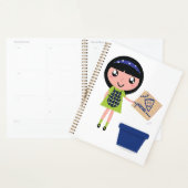 Girl Recycelnd Pizza Box Fun Öko Friendly Planer (Anzeige)