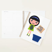 Girl Recycelnd Pizza Box Fun Öko Friendly Planer