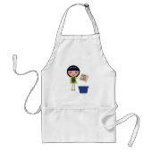 Girl Recycelnd Pizza Box Fun Öko Friendly Schürze (Vorne)