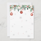 Girl Red Santa Christmas Baby Dusche Einladung (Rückseite)