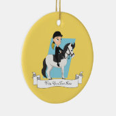 Girl Reiten eines Cartoon Keramikornament (Rechts)