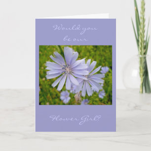 Girl Request Card für Chickory Flower Feiertagskarte