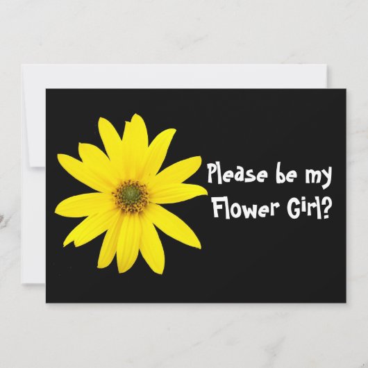 Girl Request Card für Sonnenblumen Einladung (Vorderseite)