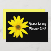 Girl Request Card für Sonnenblumen Einladung (Vorne/Hinten)