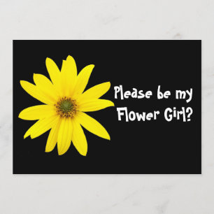 Girl Request Card für Sonnenblumen Einladung