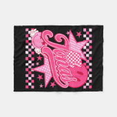 Girl Retro Jonas Groovy Flower First Name D 80's  Fleecedecke (Vorderseite (Horizontal))