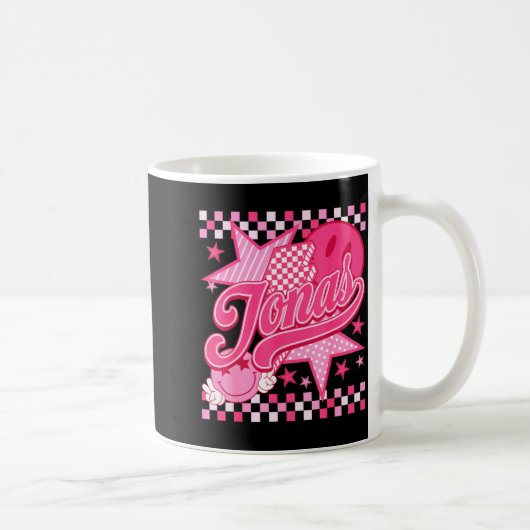 Girl Retro Jonas Groovy Flower First Name D 80's Kaffeetasse (Rechts)