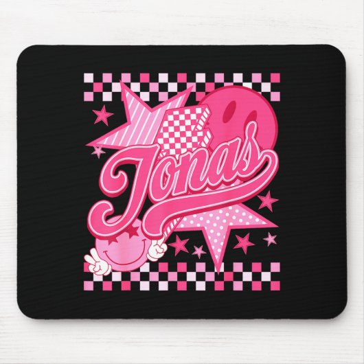 Girl Retro Jonas Groovy Flower First Name D 80's Mousepad (Vorne)