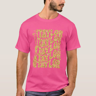 Girl Retro Taylor Personalisierter Vorname 8 T-Shirt
