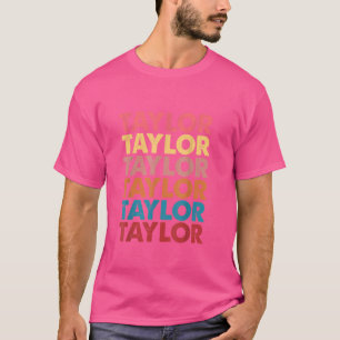 Girl Retro Taylor Vorname Personalisiert Geburtsta T-Shirt
