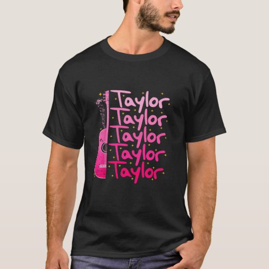 Girl Retro TAYLOR Vorname Personalisiert Geburtsta T-Shirt (Vorderseite)