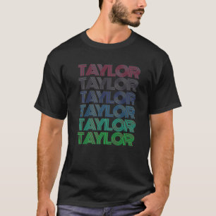 Girl Retro TAYLOR Vorname Personalisiert Groovy 8 T-Shirt