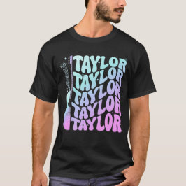 Girl Retro Taylor Vorname Personalisiert Groovy T-Shirt