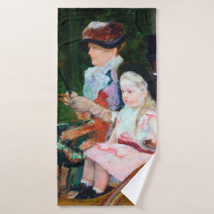 Girl Riding a Carriage, Mary Cassatt Badehandtuch