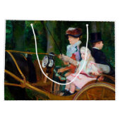 Girl Riding a Carriage, Mary Cassatt Große Geschenktüte (Rückseite)