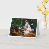 Girl Riding a Carriage, Mary Cassatt Karte (Gelbe Blume)