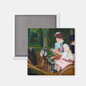Girl Riding a Carriage, Mary Cassatt Magnet (Vorderseite/Rückseite)
