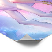Girl Riding a Unicorn Poster (Ecke)