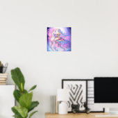 Girl Riding a Unicorn Poster (Heimbüro)