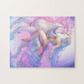 Girl Riding a Unicorn Puzzle (Horizontal)