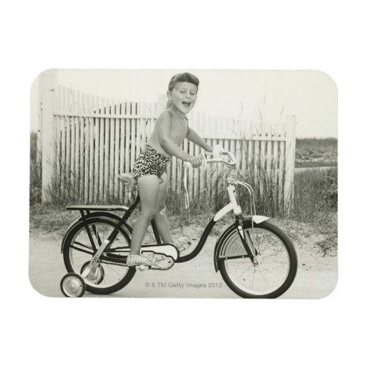 Girl Riding Brad Magnet (Horizontal)