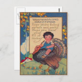 Girl Riding Türkei Postkarte (Vorne/Hinten)