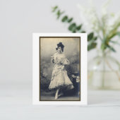 Girl Risque Französisch anzeigen Postkarte (Stehend Vorderseite)