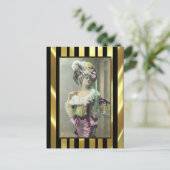 Girl Risque French Dancer zeigen Postkarte (Stehend Vorderseite)