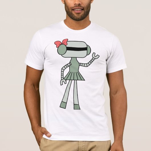 Girl Robot Mens T - Shirt (Vorderseite)