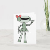 Girl Robot Note Cards Karte (Vorderseite)