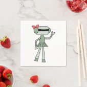 Girl Robot Paper Napkins Serviette (Beispiel)