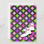 Girl Roller Skaten Chalkboard Geburtstag Einladung (Rückseite)