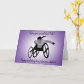 Girl Rollstuhl Athlete Geburtstagkarte Karte (Gelbe Blume)