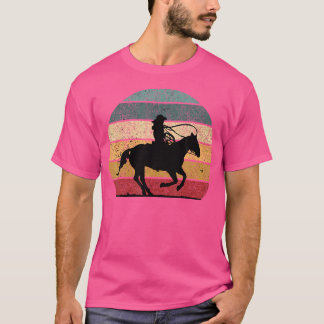 Girl Roping Reitpferd Cowgirl Vintag Texas Equ T-Shirt