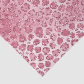 Girl-Rosa-Blush-Glitzer Leopard-Druck       Seidenpapier (Detail)