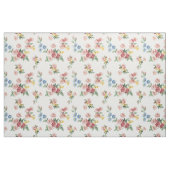 Girl-Rosa, Gelb und Blau-Blütenblüte individuell a Stoff (Fat Quarter (45,7 x 55,9 cm))