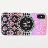 Girl-Rosa-Regenbogen-Glitzer Case-Mate iPhone Hülle (Rückseite (Horizontal))