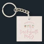 Girl-Rosa-Script-Junggeselinnen-Abschied Gutes Ges Schlüsselanhänger<br><div class="desc">Girl-Rosa-Script-Junggeselinnen-Abschied Gutes Geschenk</div>