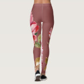 Girl-Rose dunkelrosa Aktive Kleidung Leggings (Rückseite)