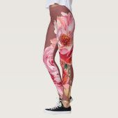 Girl-Rose dunkelrosa Aktive Kleidung Leggings (Links)