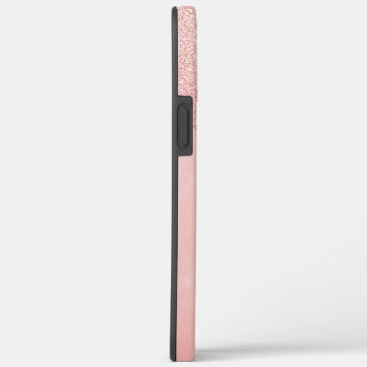 Girl Rose Gold Blush Pink Glitzer Monogram Case-Mate iPhone Hülle (Rückseite / Rechts)