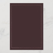 Girl Rose gold burgundy Glitzer Wedding Menu Menükarte (Rückseite)
