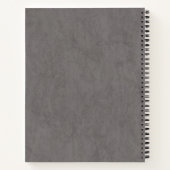 Girl Rose Gold Foil Monogram Name Notebook Notizblock (Rückseite)