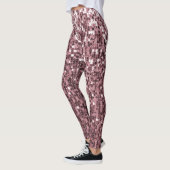 Girl Rose Gold Funkelnd Pink Glitzer Sequin Leggings (Links)